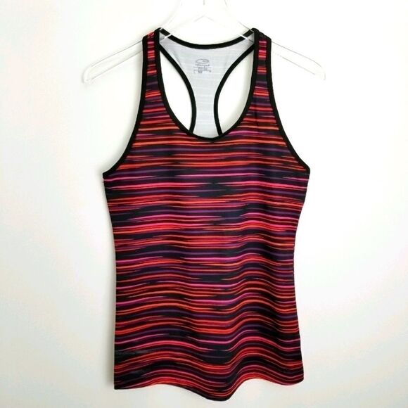 Champion Fitted Striped Racerback Tank Top. Size L - Picture 1 of 6
